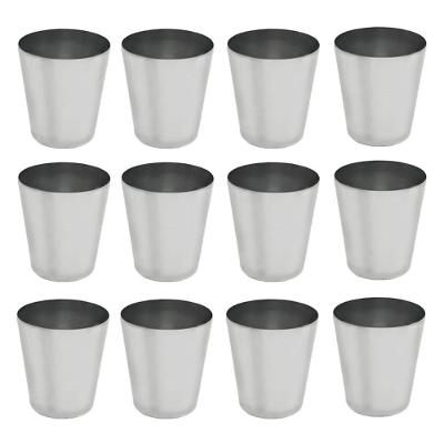 Kit 12 Copos para Suco de Alumínio Polido Kit12copospeitao 300ML Uso Doméstico Escolar e Corporativo