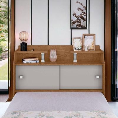 Cabeceira Solteiro Elisa para Box em MDF-MDP Naturalle e Off White Framar