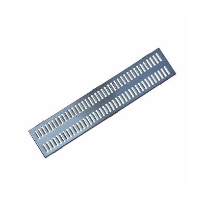 Ralo Grelha Linear com Caixilho GEZ006OM para Piscinas e Garagens Aco Galvanizado Prata Ouro Minas