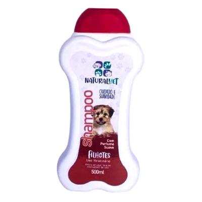 Shampoo Pet Filhotes Borlen Brasil Naturalvet Cuidado e Suavidade Cães e Gatos 500ML 1 Unidade