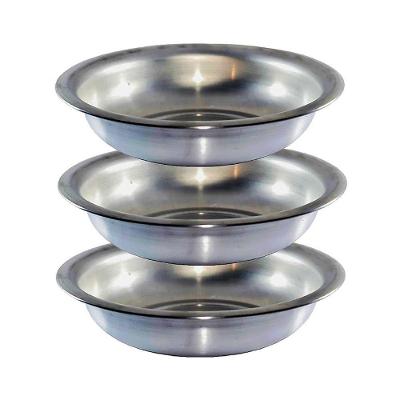 Conjunto Bacia Redonda N3 Alumínio Fundido 3 Peças 5,6L 7L 12L para Cozinha e Lavabo