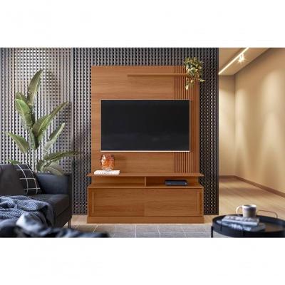 Painel Home Chicago para TV 60 Polegadas 136cm MDP com Prateleira Jequitiba Lukaliam Móveis