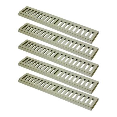 Kit 5 Ralo Grelha Linear 7607X5GDA com Caixilho Alumínio Bege GDA Industria e Distribuidora