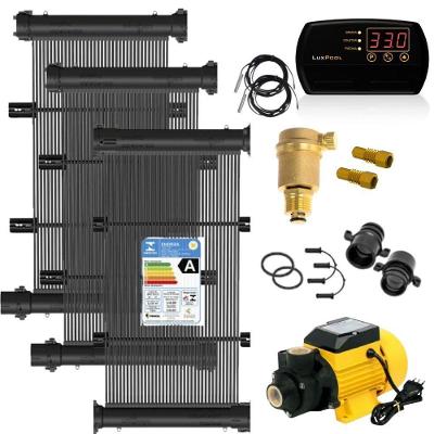 Kit Aquecimento Solar Piscina Teksol com Controlador Bivolt Até 4m2 Ou 6000L Preto KS Aquecedores