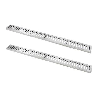 Kit 2 Ralo Grelha Linear 7117X2GDA Alumínio Escovado Prata GDA Industria e Distribuidora de Fundidos