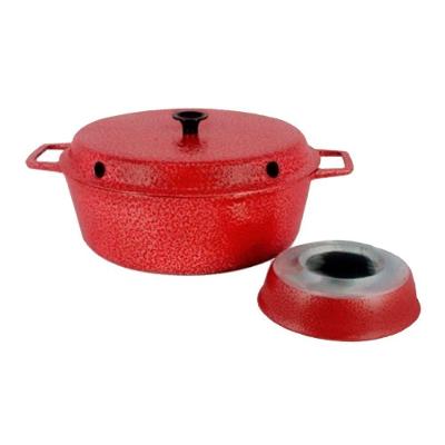Forma para Bolo 252-DF.V Craqueada Alumínio Fundido Polido 2,7L com Cone Central Vermelho Diviforte