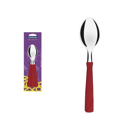 Conjunto de Colheres de Mesa New Kolor 3 Peças Aço Inox Vermelho Tramontina