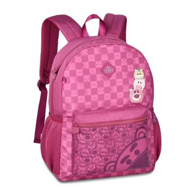 Mochila Toy Story Lotso Poliester 43cm X 33cm X 3cm Rosa Escolar Infantil