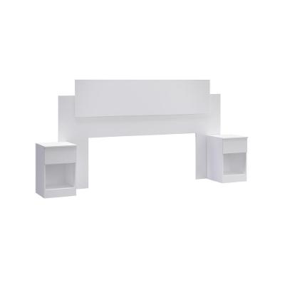 Cabeceira Garnet Casal para Cama Box em MDP Branco Decibal Móveis