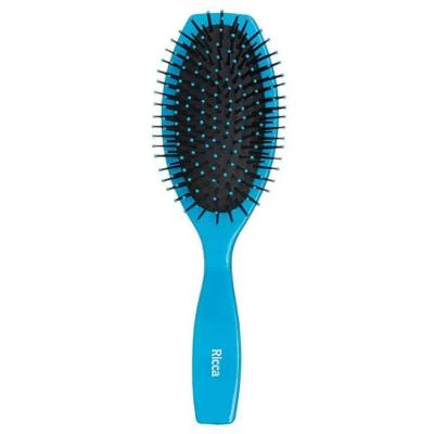 Escova de Cabelo Oval Almofadada No 186 Cerdas de Nylon Azul Ricca