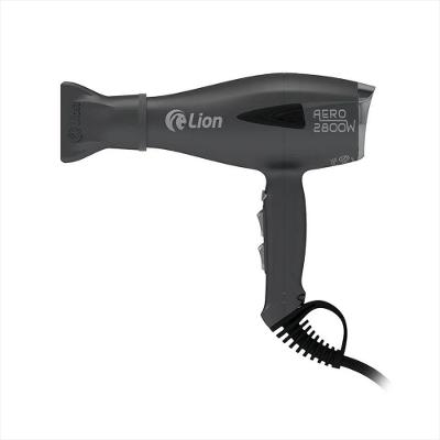 Secador de Cabelo Profissional Lion Aero 2800W Iônico 5 Temperaturas Cinza Chumbo 220V