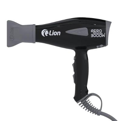 Secador de Cabelo Profissional Lion Aero 3000W Iônico 5 Temperaturas Preto 220V