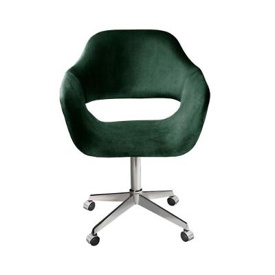Poltrona Zara Giratória Reclinável Veludo Verde 270 Bella Decor