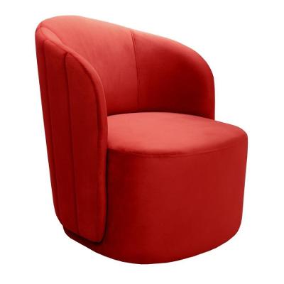 Poltrona Stela Decorativa Suede Confortável Vermelho Bella Decor