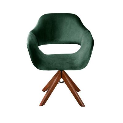 Poltrona Zara Giratória Decorativa Veludo com Espuma D28 Verde 270 Bella Decor