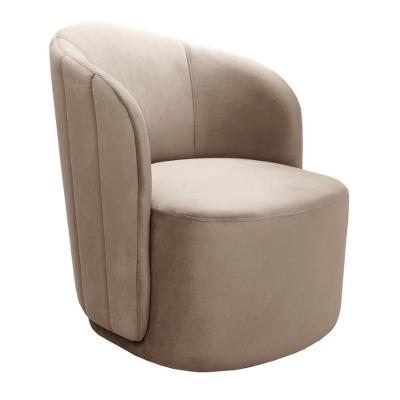 Poltrona Stela Decorativa em Veludo Espuma D28 Capuccino Bella Decor