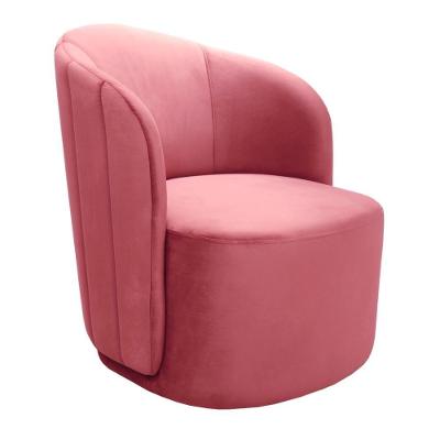 Poltrona Stela Decorativa Suede Confortável Rosa 280 Bella Decor