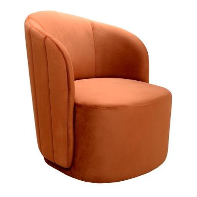 Poltrona Stela Decorativa em Veludo Terracota 400 Bella Decor