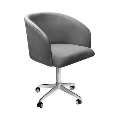 Poltrona Atenas Giratória Reclinável Suede Linho Cinza Bella Decor