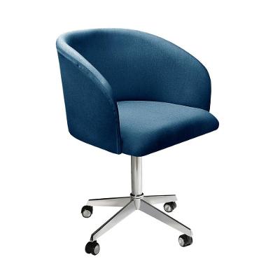 Poltrona Atenas Giratória Reclinável Linho Azul 330 Bella Decor