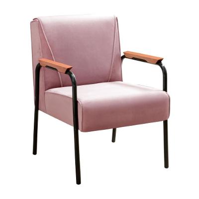 Poltrona Jade Decorativa em Veludo com Braços Rosê Bella Decor