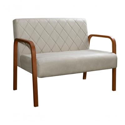 Namoradeira Lara Suede Ergonômica Espuma D26 Bege 080 Bella Decor