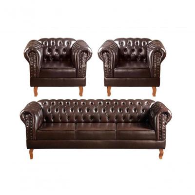 Conjunto Sofá Dom Pedro 5 Lugares Café Couríssimo 015 Bella Decor