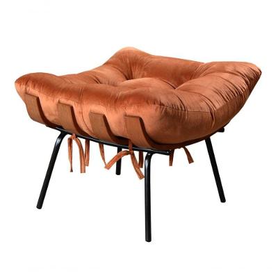 Puff Costela Veludo Terracota 400 Fibra Siliconada Bella Decor