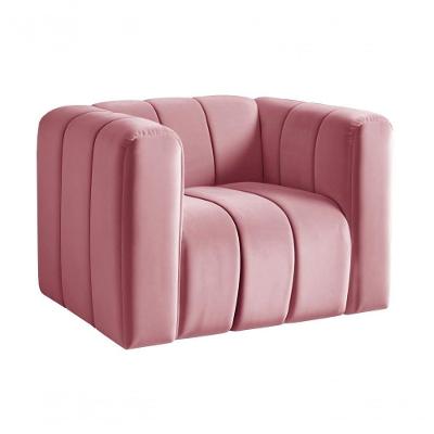 Poltrona Mona Suede Encosto Alto Espuma D28 Rosa 280 Bella Decor