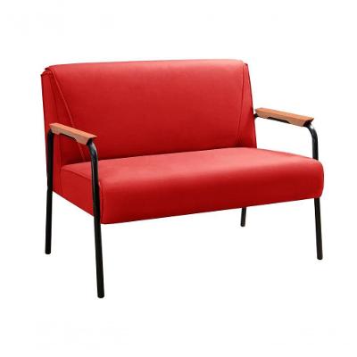 Sofa Jade 2 Lugares 108CM Vermelho Suede Fixo Contemporaneo Bella Decor