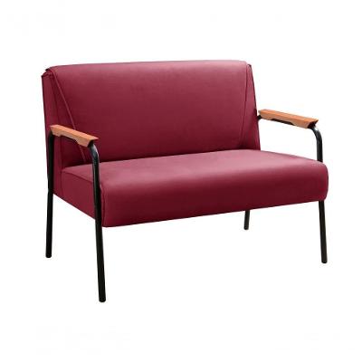 Sofá Jade 2 Lugares 108CM Bordô Suede Estrutura Madeira Eucalipto Espuma D26 Bella Decor