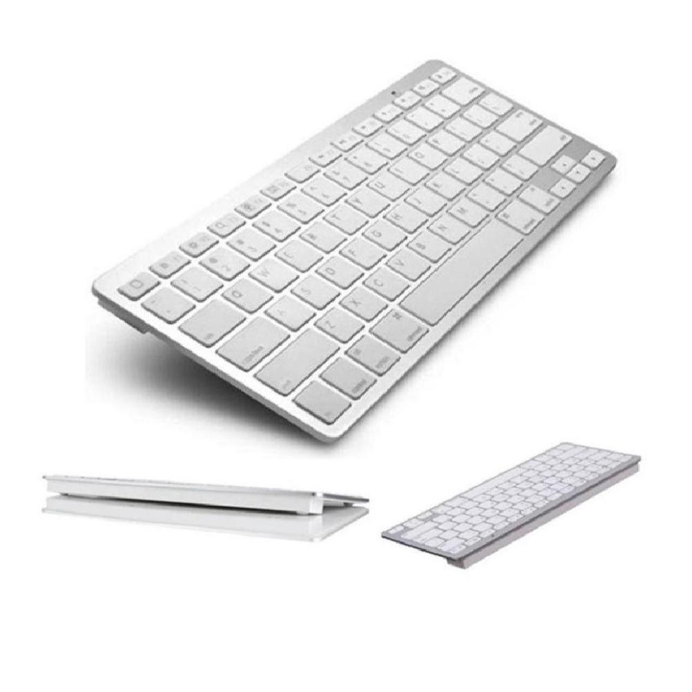Mini Teclado Bluetooth Para Tablet E Smartphone Prata - 2