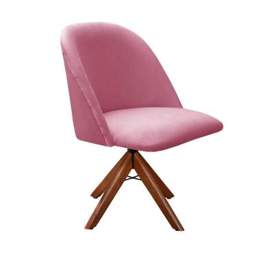 Poltrona Gaia Giratória Decorativa Suede Espuma D26 Rosa 280 Bella Decor