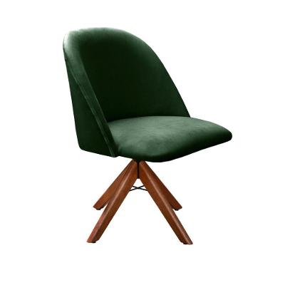 Poltrona Gaia Giratória Decorativa em Veludo Verde 270 Bella Decor