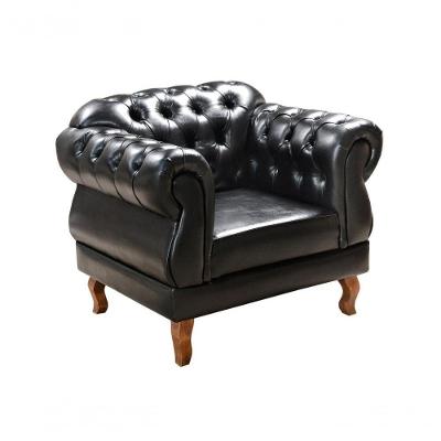 Poltrona Duquesa Couríssimo Preto Pés Torneados Espuma D26 Plus Bella Decor