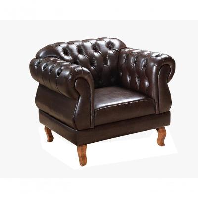 Poltrona Duquesa Couríssimo Café Pés Torneados Espuma D26 Plus Bella Decor