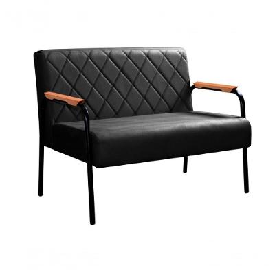 Namoradeira Ludmilla Veludo Ergonômica com Pés Metal Preto Bella Decor