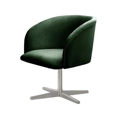 Poltrona Atenas Giratória Decorativa Veludo Assento D26 Verde 270 Bella Decor