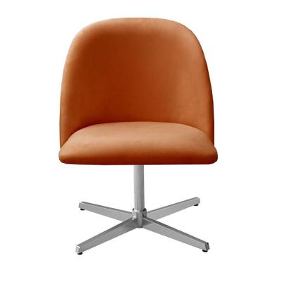 Poltrona Gaia Giratória Decorativa Veludo Terracota 400 Assento Confortável Bella Decor