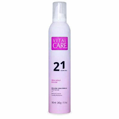 Hair Mousse Vital Care Mega Hold 21 Horas com Queratina 360ML Vital Âtman