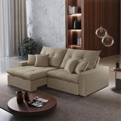 Sofá Império A303 3 Lugares Retrátil e Reclinável 210cm Bege Claro Meu Sofá Online