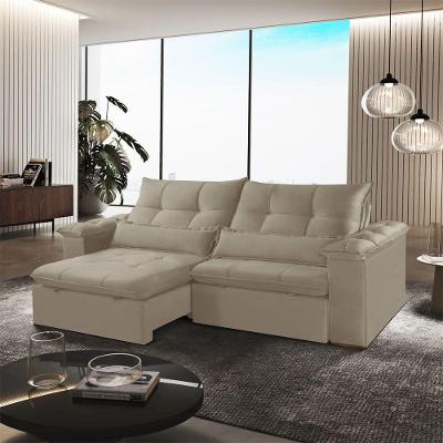 Sofá Exclusive A226 Retrátil Reclinável 230cm Bege Meu Sofá Online