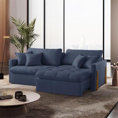 Sofá Cama A259 Lisboa Retrátil e Reclinável 180cm Azul Linho Meu Sofá Online