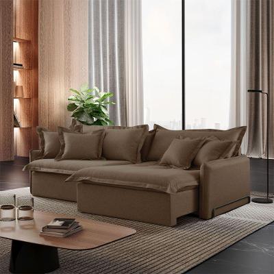 Sofá Cama B016 3 Lugares Retrátil e Reclinável 270cm Marrom Meu Sofá Online