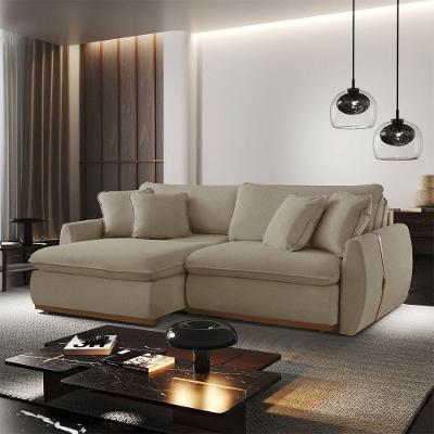 Sofá Cama A226 Retrátil e Reclinável 190cm Linho Bege Meu Sofá Online