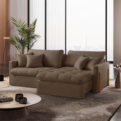 Sofá Cama Lisboa B016 Retrátil e Reclinável 200cm Veludo Marrom