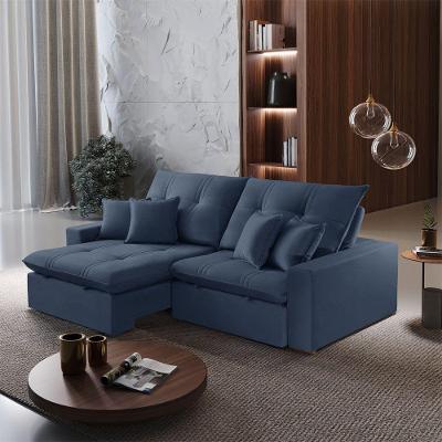 Sofá Império A259 3 Lugares Retrátil e Reclinável 230cm Azul Meu Sofá Online