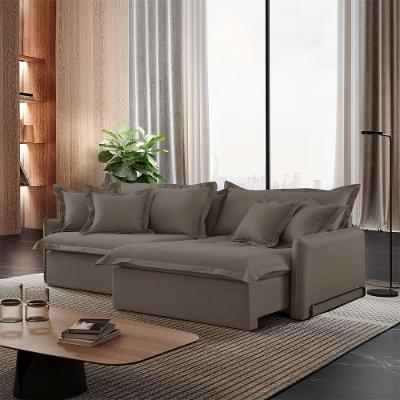Sofá Cama B002 Retrátil Reclinável 270cm Veludo Capuccino Meu Sofá Online