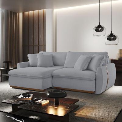 Sofá Cama B026 Retrátil e Reclinável 190cm Veludo Prata Meu Sofá Online