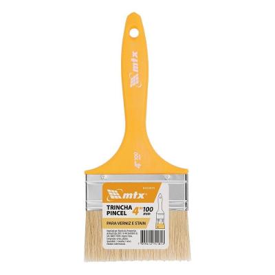 Trincha 4'' para Verniz Cerda Mista Cabo Plástico Vermelho para Madeira MTX